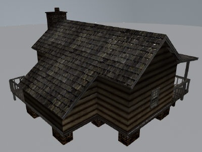 log cabin 3d obj - Log Cabin   GAME READY 360* View by Monkey Wrench
